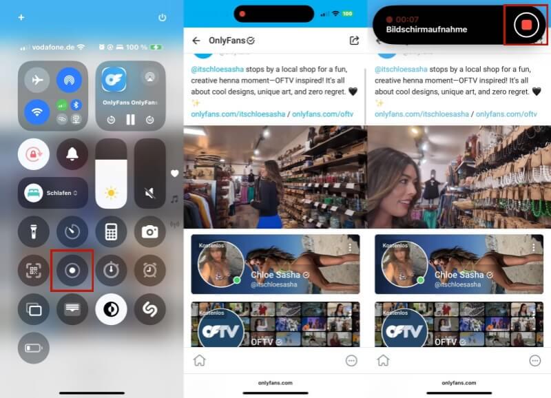 OnlyFans DRM-Videos mit Aufnahme auf iOS speichern