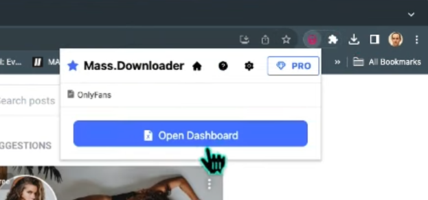 Open Dashboard in Mass.Downloader
