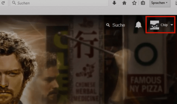 Profil verwalten in Netflix