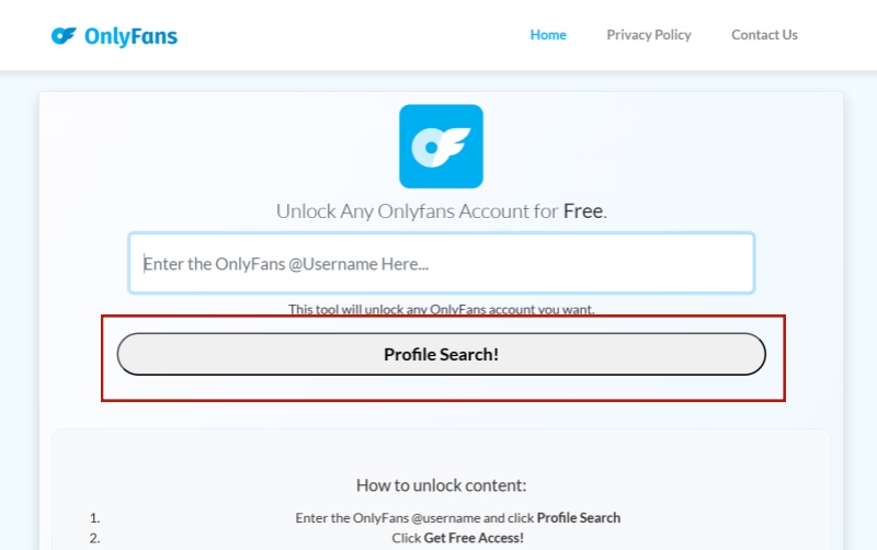 Profile Search in Fansviewerly