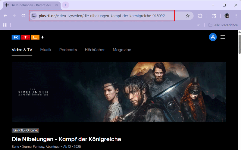 RTL Plus Link kopieren