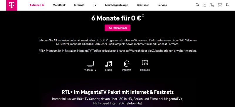 RTL+ über Telekom MagentaTV günstiger nutzen