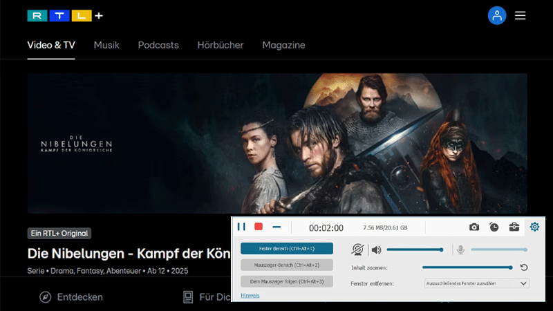 RTL Plus Video aufnehmen