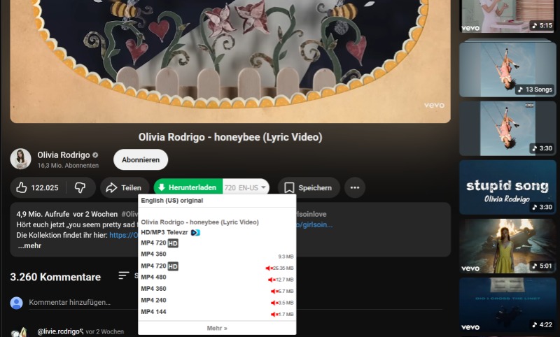 SaveFrom.net helper Video Downloader Firefox