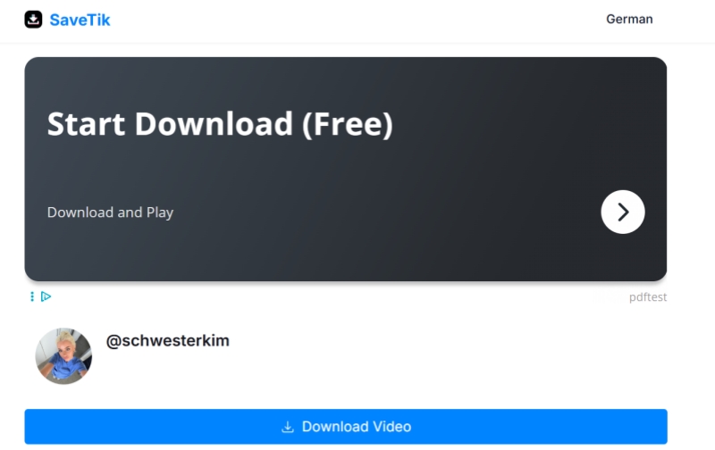 SaveTik Online Downloader