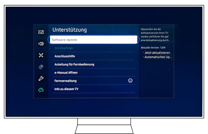 Smart TV Version überprüfen