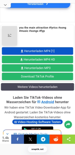 SnapTik Online Downloader