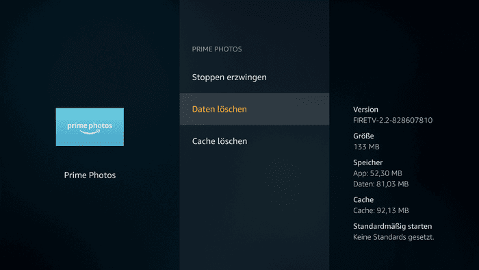 Speicherplatz freigeben auf dem Fire TV