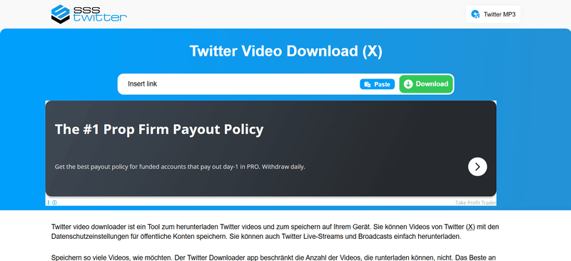 SSSTwitter Online Twitter Video Downloader