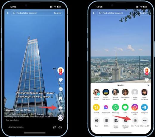 TikTok Live Photo wählen
