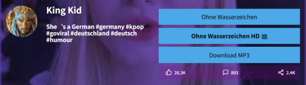 TikTok Video downloaden mit SSSTIK