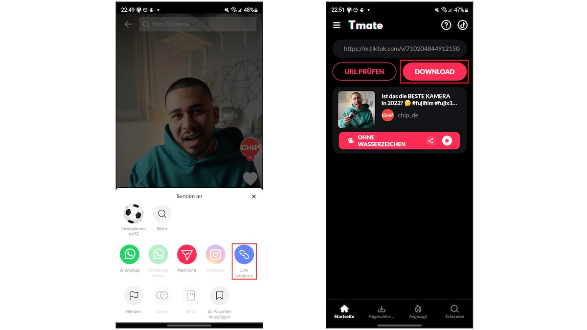 Tiktok Video mit TikTok Video Downloader APP downloaden