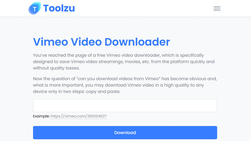 Toolzu Vimeo Video Downloader