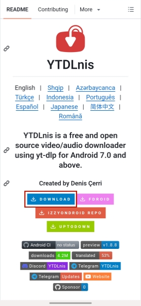 YTDLnis YouTube Video Downloader