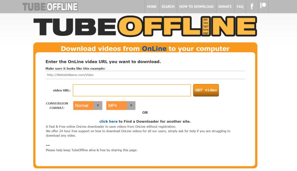 TubeOffline-Startseite