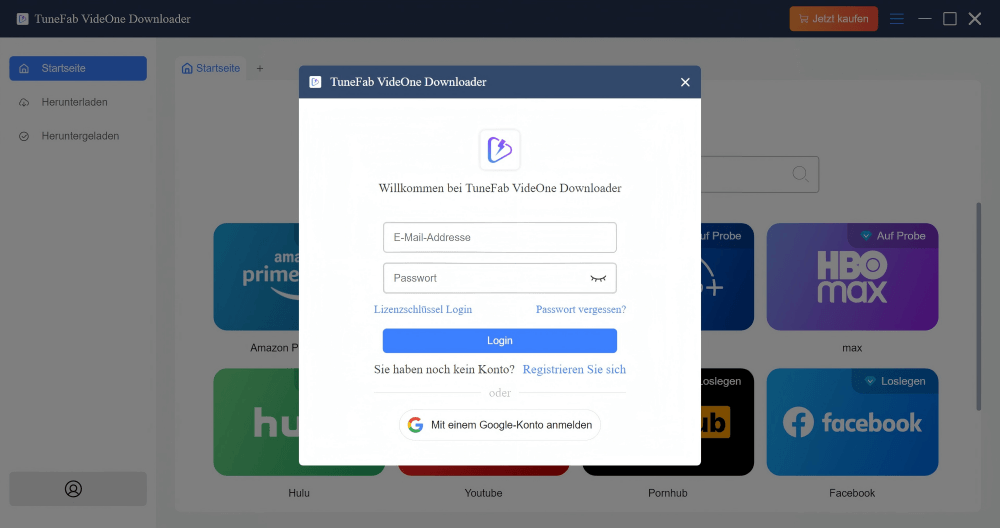 TuneFab VideOne Netflix Downloader mit Lizenzschlüssel aktivieren