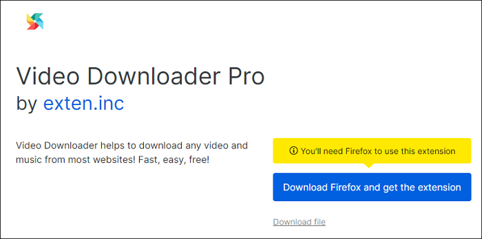 Video Download Pro Firefox