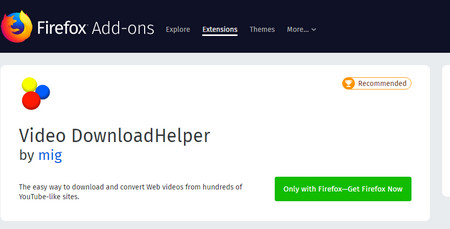Video DownloadHelper Firefox