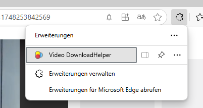 Video DownloadHelper öffnen