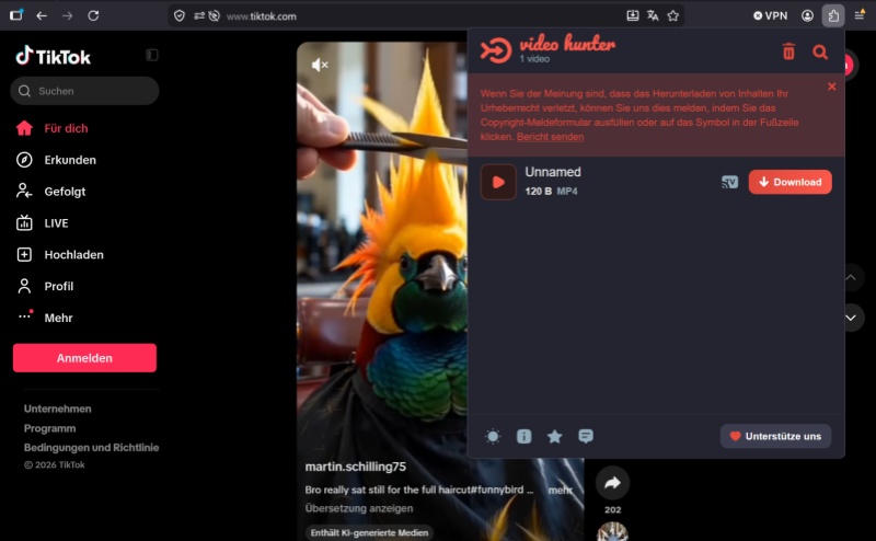 Video Hunter Downloader Firefox