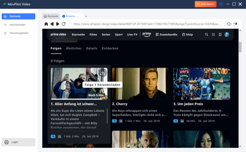 Videos in MovPilot suchen