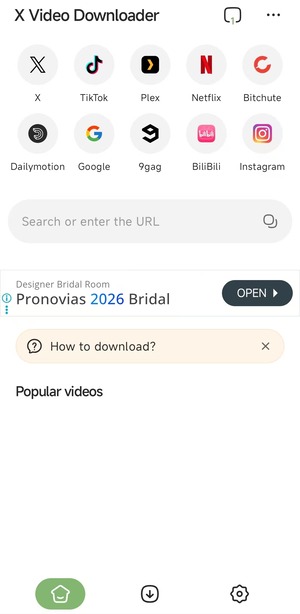 X Video Downloader Android-App