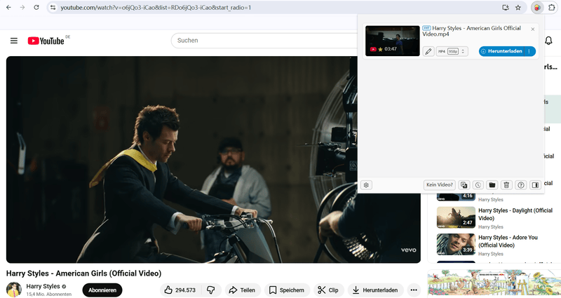 YouTube-Video als MP4 mit Video DownloadHelper downloader